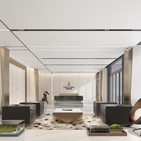 现代公司大堂3D模型下载